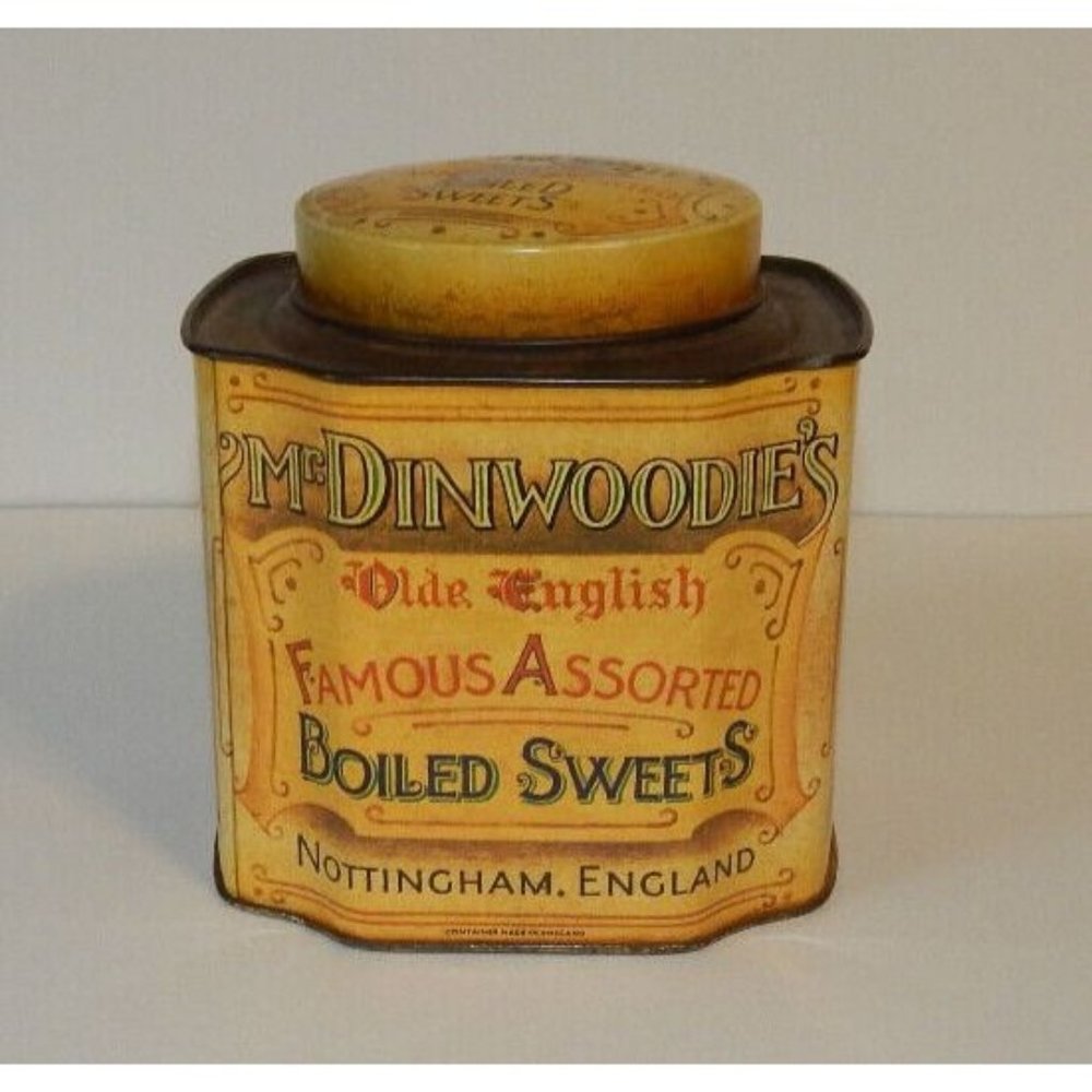 Vintage Mr. Dinwoodie's Boiled Sweets Olde English Candy Tin 5" England